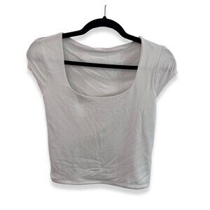 BP Nordstrom White Scoop Neck Crop Top NWT Size Small